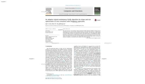 An adaptive hybrid evolutionary firefly algorithm for shape and size optimization of truss structures with frequency constraints